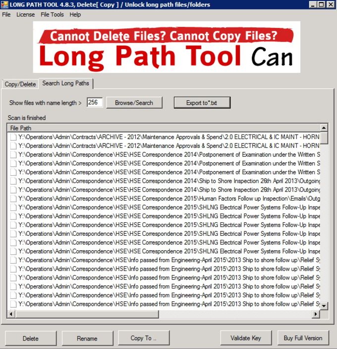 long path tool error fixer